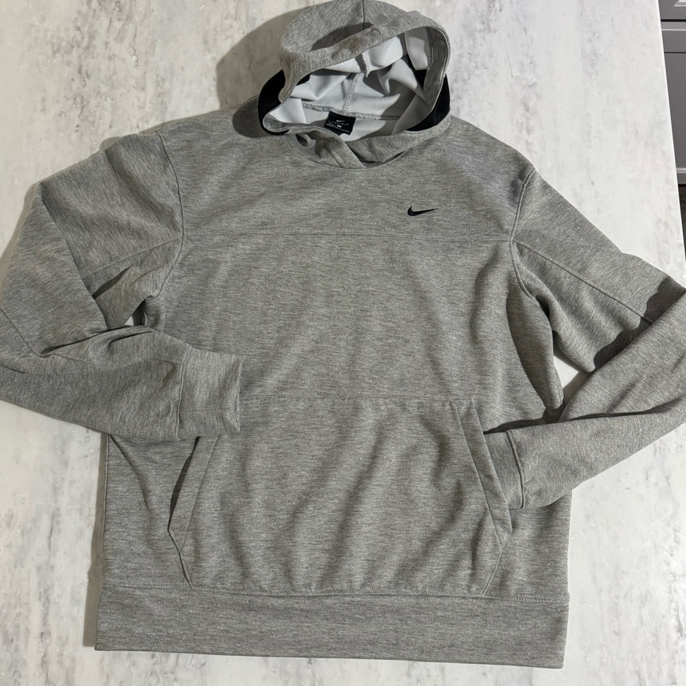 Nike Dri-Fit Heather Gray Neutral Casual Cozy Pullover Athleisure Hoodie S